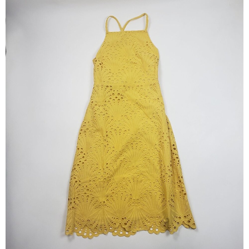 Andie Swim The Roatan Midi Dress Womens Small Pineapple Cotton Eyelet Lace Lined - Picture 13 of 16